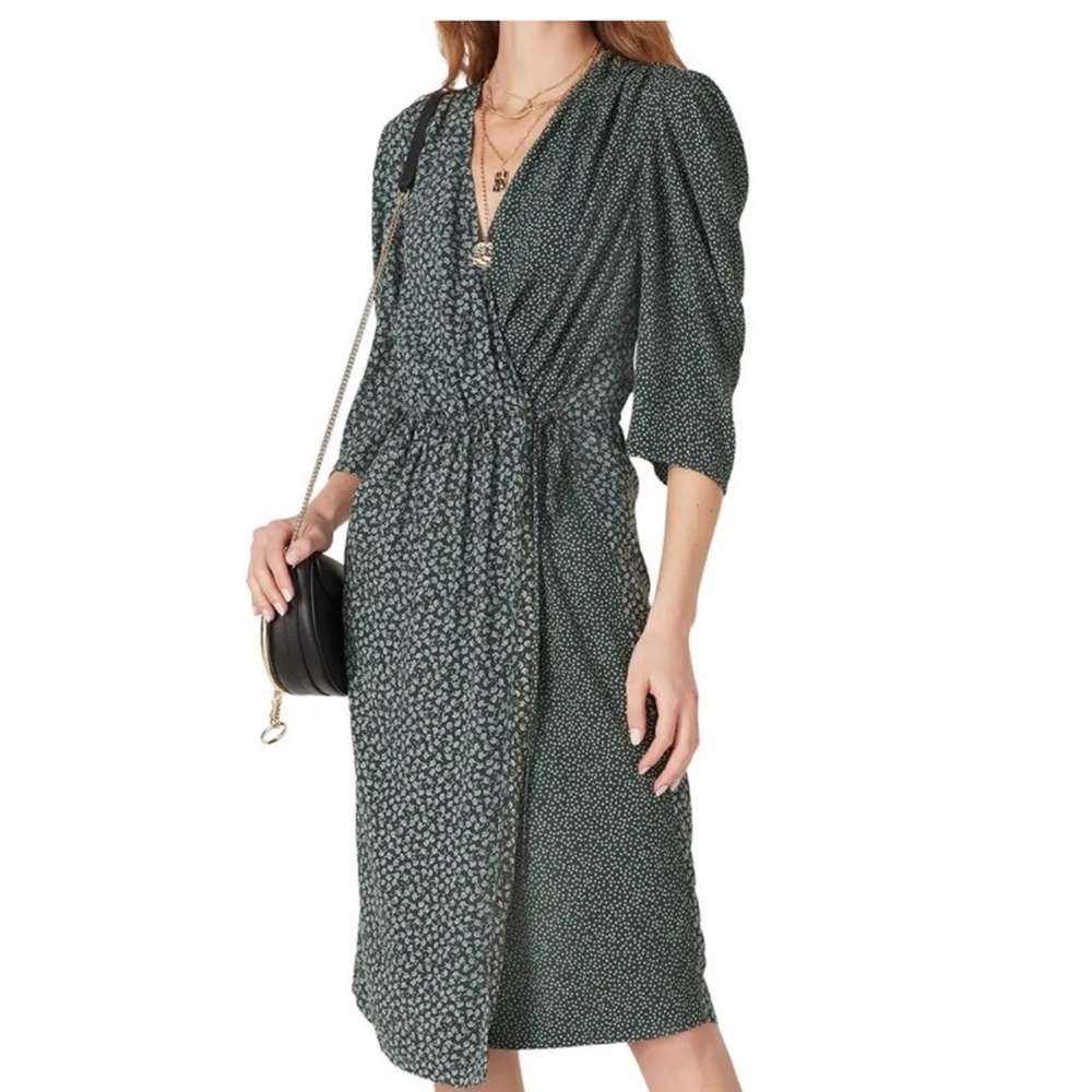 See By Chloe Green Patterned Midi Dress